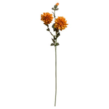 Load image into Gallery viewer, Orange faux dahlia spray
