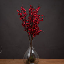 Load image into Gallery viewer, Large faux festive berry sprig
