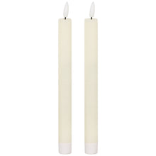 Carica l&#39;immagine nel visualizzatore di Gallery, Natural Glow Ivory LED 25cm Dinner Candles set of two
