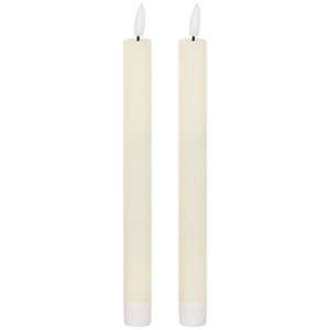 Natural Glow Ivory LED 25cm Dinner Candles set of two