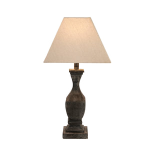 Incia fluted wooden table lamp