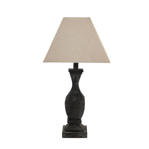 Incia fluted wooden table lamp