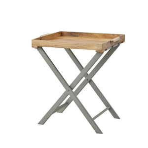 Large wooden butler tray table