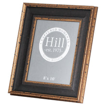 Load image into Gallery viewer, Black &amp; antiqued gold beaded photo frame in three sizes
