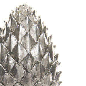 Tall silver pinecone finial