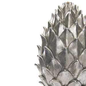 Large tall silver pinecone finial