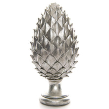 Carica l&#39;immagine nel visualizzatore di Gallery, Large tall silver pinecone finial
