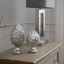 Load image into Gallery viewer, Medium silver pinecone finial
