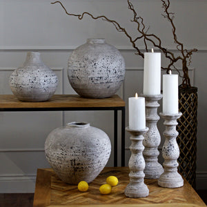 Tiber stone ceramic vase in two sizes