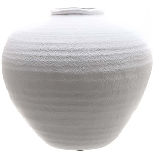 Matt white ceramic vase in two sizes