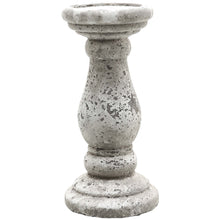 Load image into Gallery viewer, Antiqued stone ceramic candle holder in three sizes
