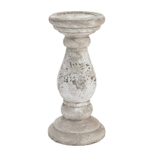 Load image into Gallery viewer, Antiqued stone ceramic candle holder in three sizes
