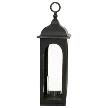 Load image into Gallery viewer, Black cast loop top lantern in two sizes
