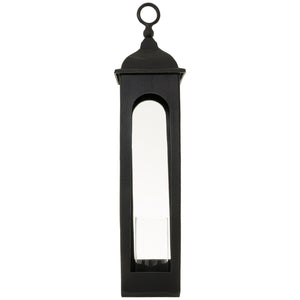 Black cast loop top lantern in two sizes
