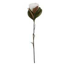 Load image into Gallery viewer, White faux magnolia stem
