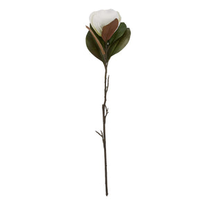 White faux magnolia stem