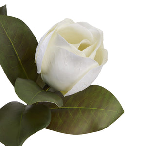 White faux magnolia stem