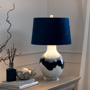 Ice blue shadow table lamp