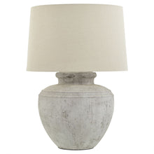 Load image into Gallery viewer, Grey ceramic Darcy table lamp
