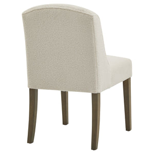 Bouclé dining chair in grey or cream