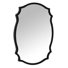 Afbeelding in Gallery-weergave laden, Matt black curved ornate mirror
