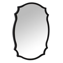 Load image into Gallery viewer, Matt black curved ornate mirror
