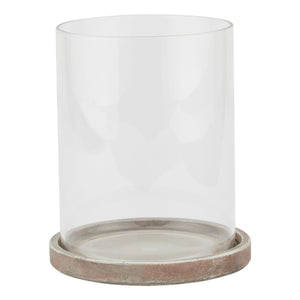 Amalfi stone & glass hurricane lanterns in three colours & two sizes