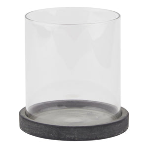 Amalfi stone & glass hurricane lanterns in three colours & two sizes
