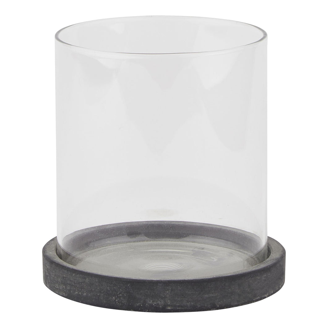 Amalfi stone & glass hurricane lanterns in three colours & two sizes