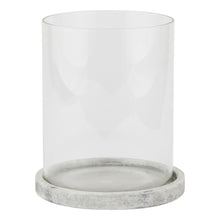 Load image into Gallery viewer, Amalfi stone &amp; glass hurricane lanterns in three colours &amp; two sizes
