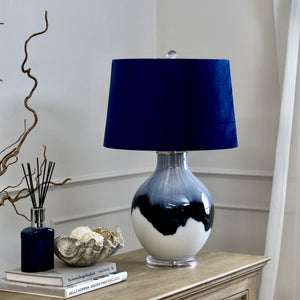 Ice blue shadow table lamp