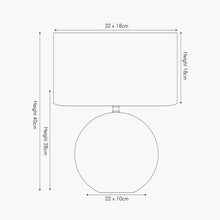 Load image into Gallery viewer, Bronze dot textured ceramic table lamp
