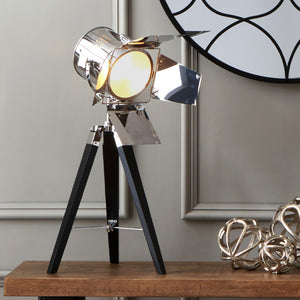 Film tripod silver floor lamp in two sizes