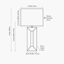 Charger l&#39;image dans la galerie, Tall white block shape ceramic table lamp
