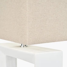 Charger l&#39;image dans la galerie, Wide white block shape ceramic table lamp
