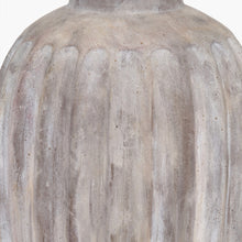 Charger l'image dans la galerie, ceramic base of table lamp showing the groved design
