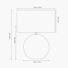 Load image into Gallery viewer, Silver dot textured ceramic table lamp
