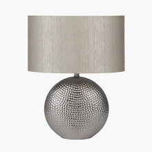 Load image into Gallery viewer, Silver dot textured ceramic table lamp
