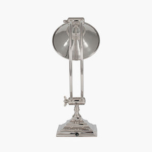 Metal arched arm task table lamp in two finishes