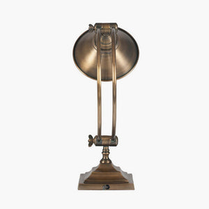 Metal arched arm task table lamp in two finishes