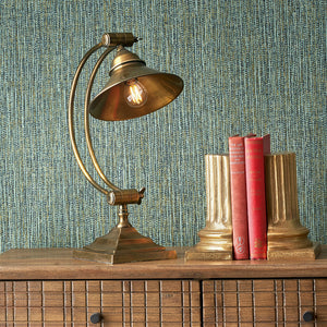 Metal arched arm task table lamp in two finishes