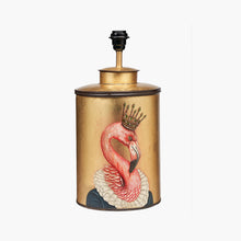 Load image into Gallery viewer, Hand painted flamingo metal table lamp
