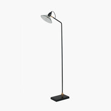 Charger l&#39;image dans la galerie, Canton matt black metal &amp; glass cone floor lamp
