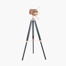 Load image into Gallery viewer, Film tripod copper floor lamp in two sizes
