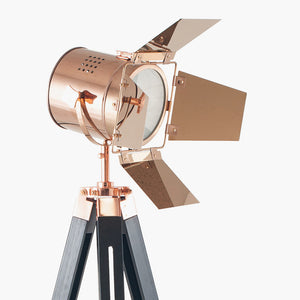 Film tripod copper floor lamp in two sizes