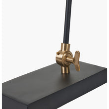 Carica l&#39;immagine nel visualizzatore di Gallery, Canton matt black metal &amp; brass cone floor lamp
