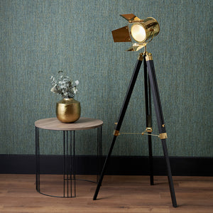 Film tripod gold floor lamp in two sizes