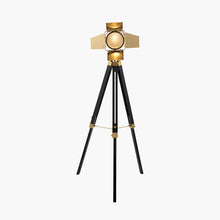 Indlæs billede til gallerivisning Film tripod gold floor lamp in two sizes
