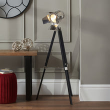 Load image into Gallery viewer, Film tripod silver floor lamp in two sizes
