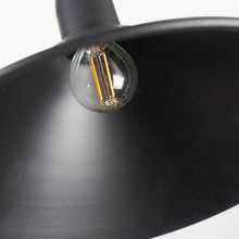 Charger l&#39;image dans la galerie, Canton matt black &amp; brass metal cone pendant light
